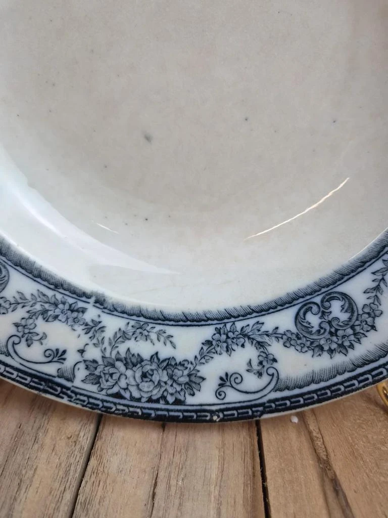 Vintage deep Nimy iron earth plate – blue Garland model – photo 3